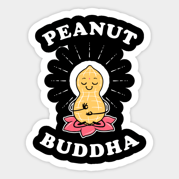 Peanut Buddha Sticker by dumbshirts